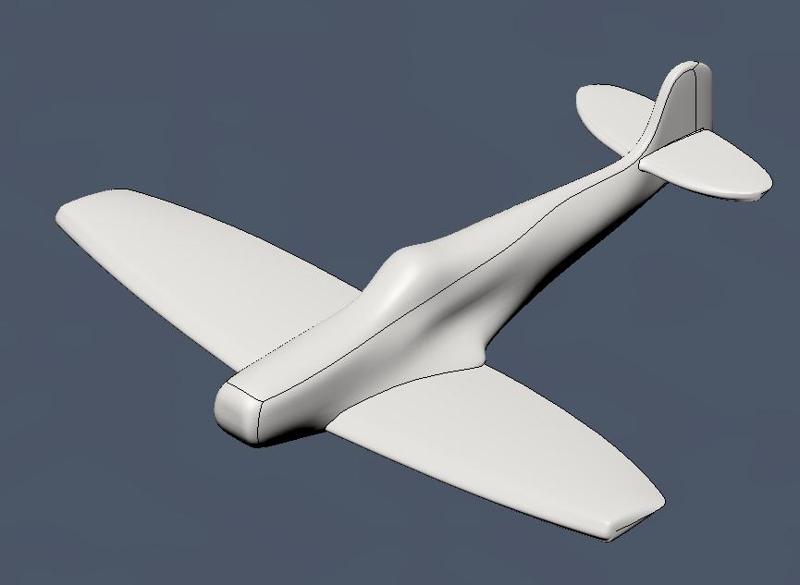 Blueprint modelled Supermarine Spitfire