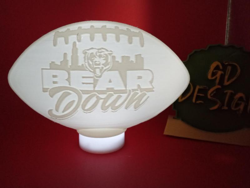 CHICAGO BEARS VER 3 NFL FOOTBALL LIGHT