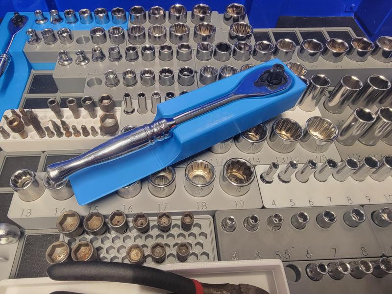 3/8 Husky ratchet holder gridfinity 1x5