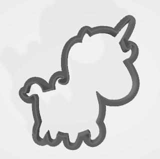 Unicorn cookie cutter