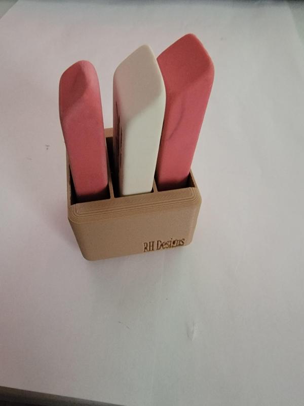 Gridfinity 3 Eraser Holder
