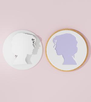 Woman Face Cookie Cutter STAMP ONLY #2