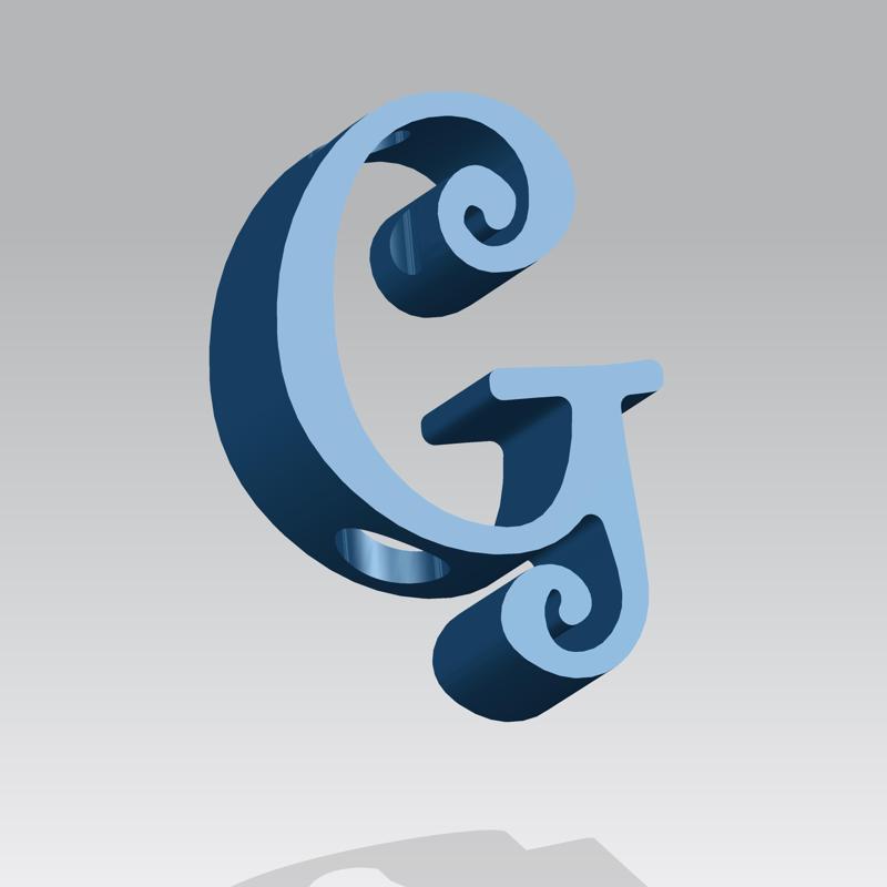Straw topper letter G