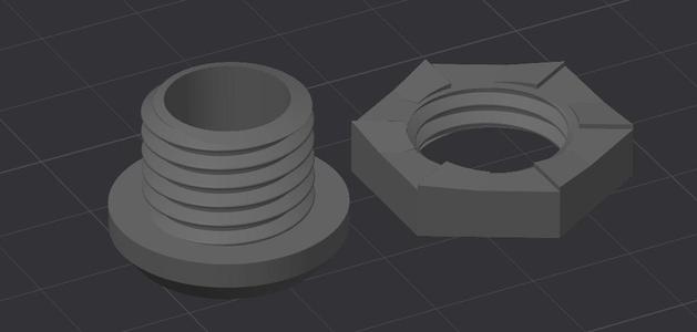 10mm LED mount (re-oriented to sit flat on bed)
