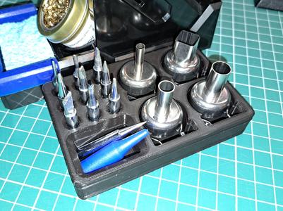 Hot air nozzle and soldering tips holder for YIHUA