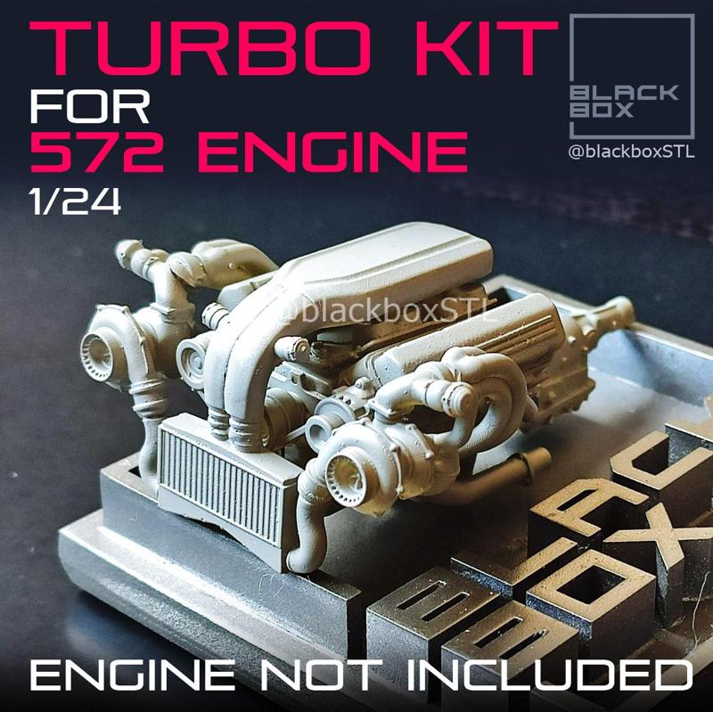 TWIN Turbo set for 572 ENGINE 1/24th