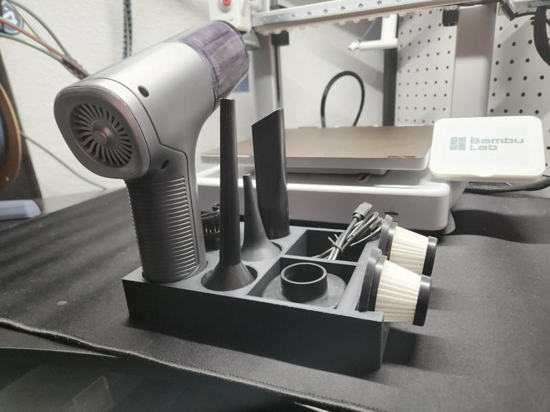 Mini Desk Vac and Accessories Stand