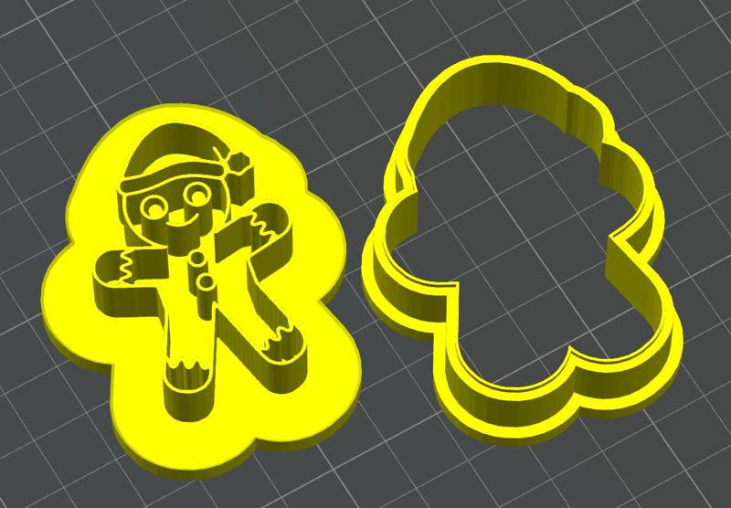 Gingerbread with xmas hat cutter