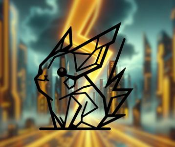 Geometric pokemon pikachu