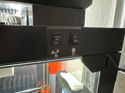 A switch panel for the Prusa Enclosure V2 and Ikea Lack table enclosures