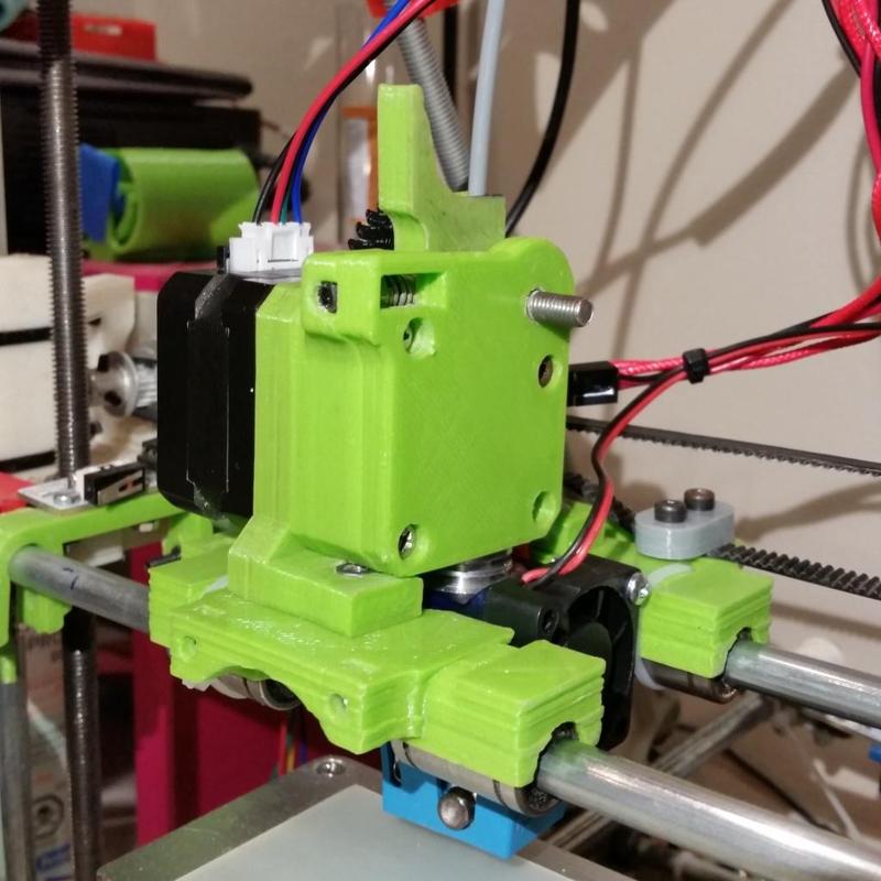 RepRap Prusa Mendel X Carriage for E3D V6 with Pitan extruder