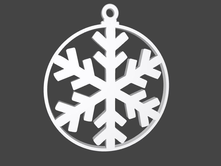 Snowflake Ornament - 3D Printed Winter Decor 