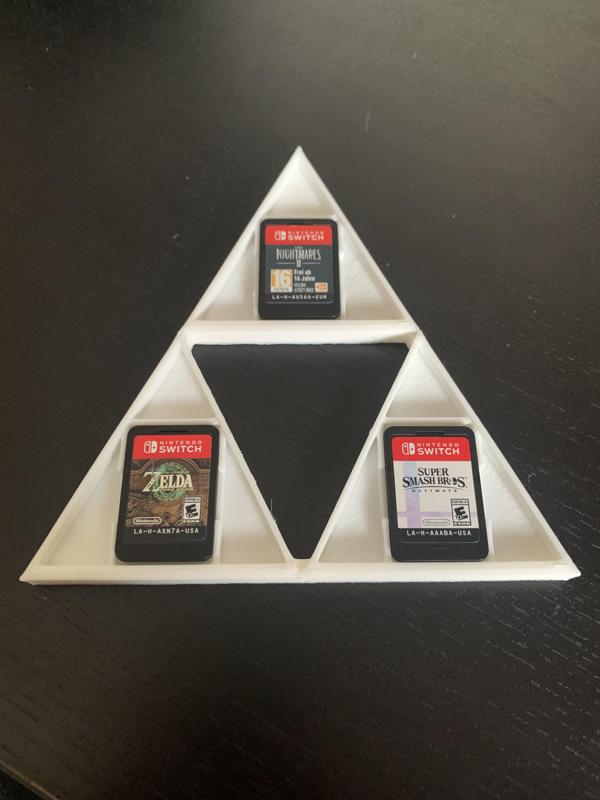 Zelda triforce nintendo game card holder