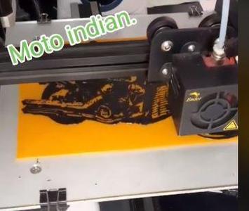 cuadro  moto Indian relieve