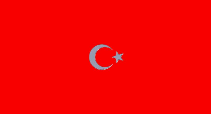 Turkish flag, star and crescent