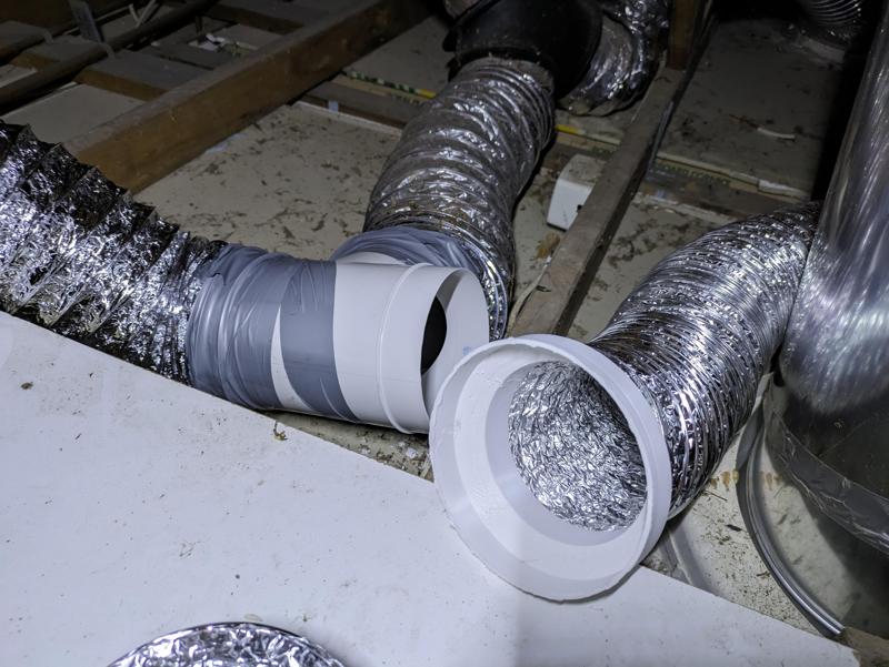 125 mm to 100 mm duct adapter