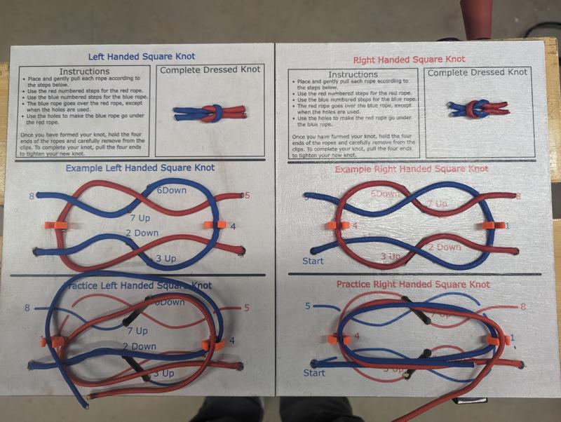 Sewing Board Knot Instructional Boards