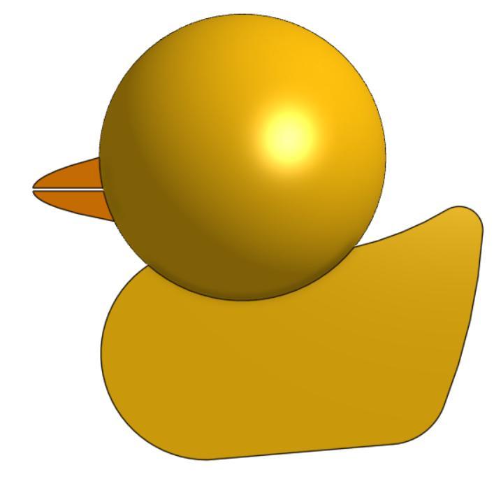 Duck with big head