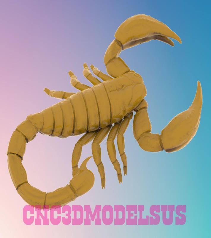 scorpion 1,3D MODEL STL FILE FOR CNC ROUTER LASER & 3D PRINTER