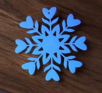 Tulip Style Christmas Snowflake Ornament 