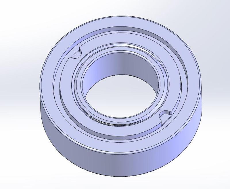 moje custom ložisko s použitím ocelových kuliček d5mm