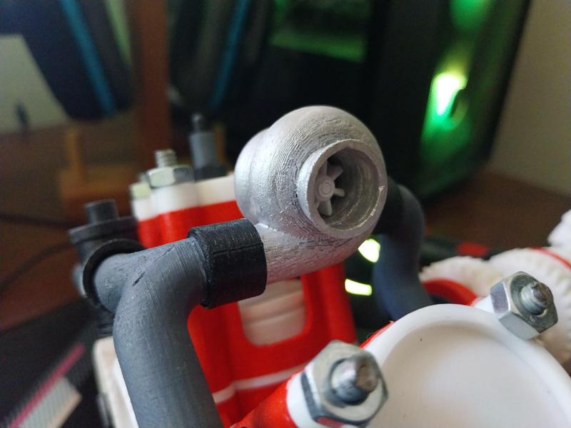 Turbocharger with exhaust and intake pipes