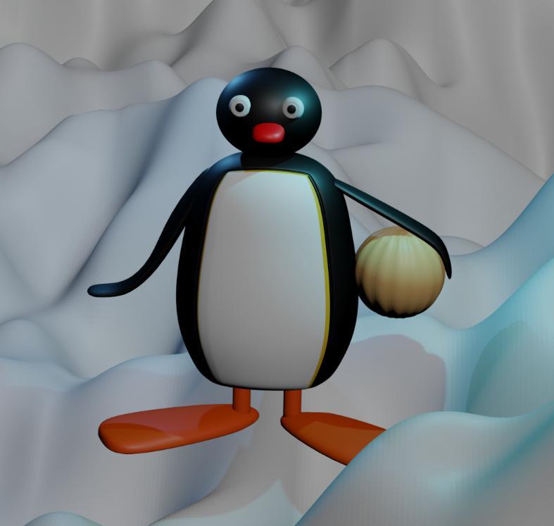 Figura Pingu con pelota