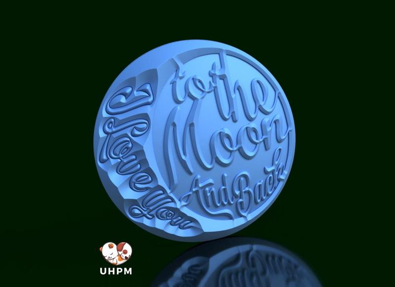 Celestial Button: I Love You To The Moon And Back