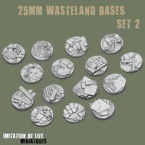 25mm Wasteland Bases set 2
