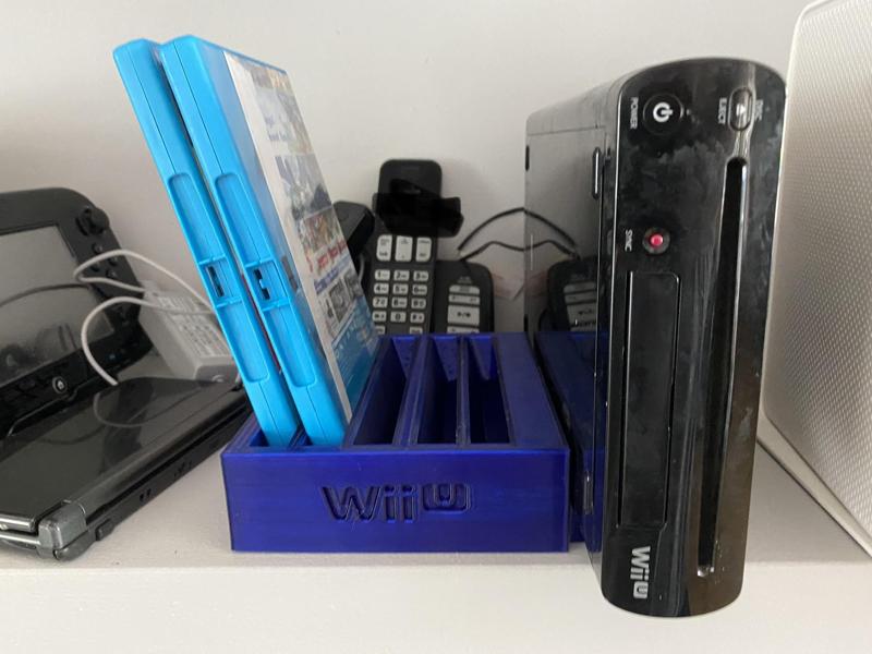WII U console stand and games holder
