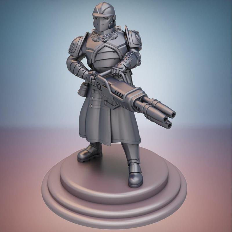 Sanctus Manipulus. Rotating Heavy Blaster Gun specialist.