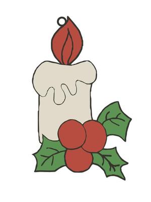 Keychain: Candle I Christmas