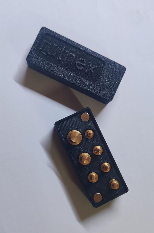 REMIX with 6x3 magnets - Box for Ruthex threaded insert tools / Box für Ruthex Aufsätze zum Gewindeeinschmelzen M2-M8