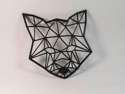 Low poly fox wall art