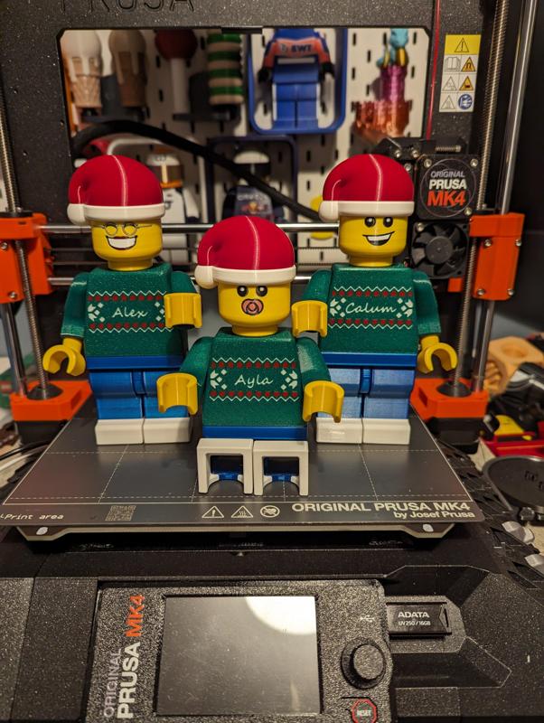 Personalisable Christmas jumper moveable figure