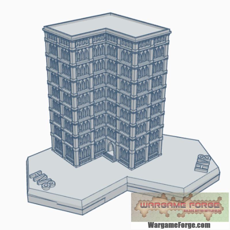 Gothic Building 83 Hex Map Scale HMSG083