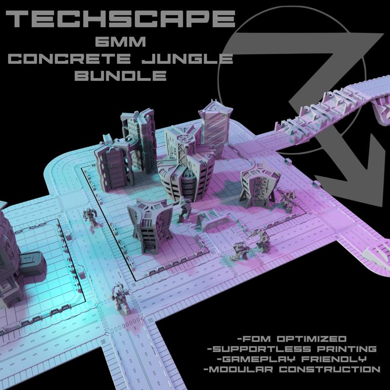 TECHSCAPE - 6mm - Concrete Jungle (Battletech Compatible Terrain)