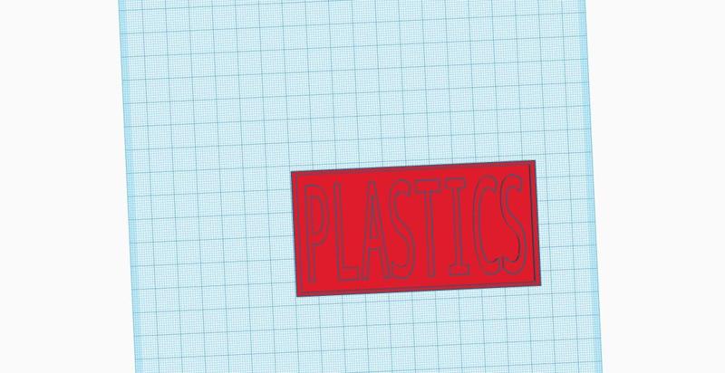 Simple label for recycling of plastic waste