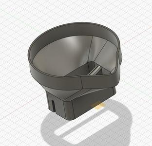 funnel with outlet spout, Trichter mit Schnautze