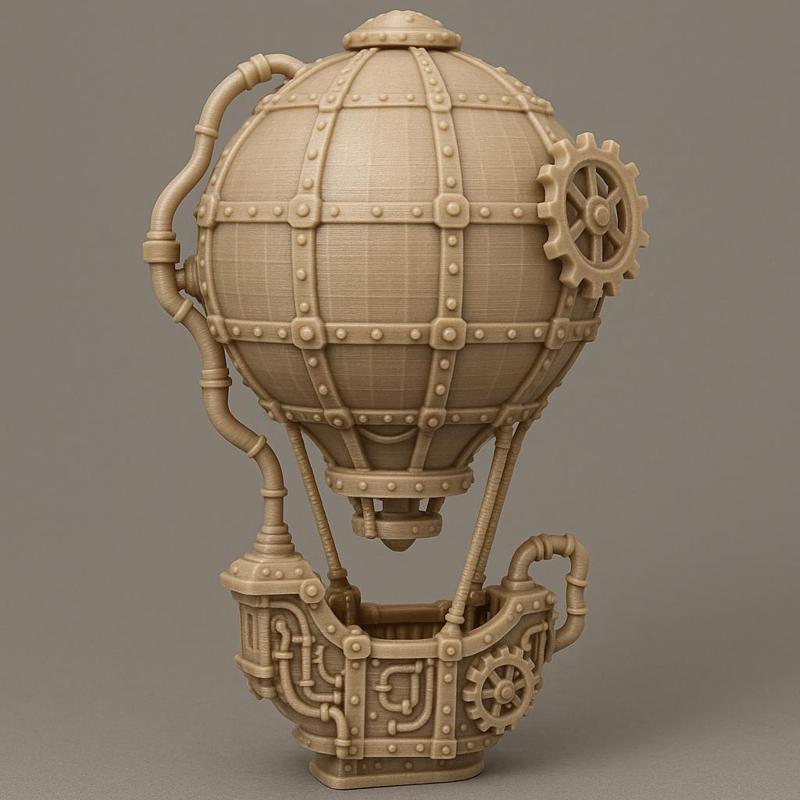 Steampunk Hot Air Balloon Statue