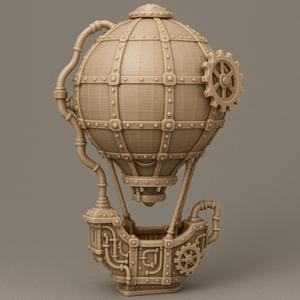 Steampunk Hot Air Balloon Statue