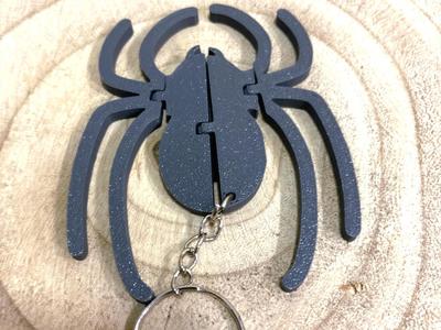 Articulated spider keychain