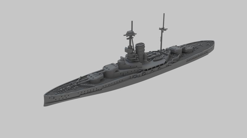 WW1 Royal Navy Revenge class battleship