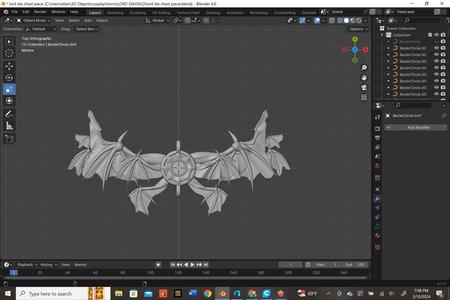 Obey Me! Lord Diavolo chest piece and necklace medallions