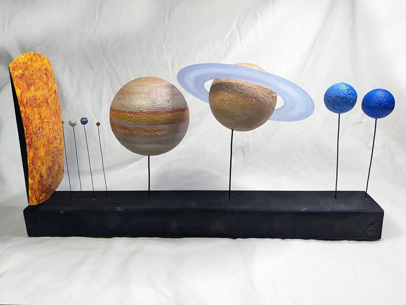 Scaled model of the solar system