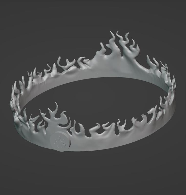 FIRE RING 3D STL FILE | FIRE RING DIGITAL FILE
