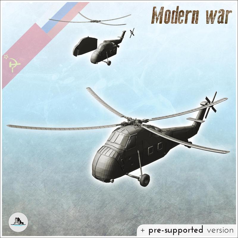 Sikorsky S-58 H-34 Choctaw HSS-1 Seabat HUS-1 Seahorsei helicopter - Soviet Union Communism Red Army Military Russia Cold Era War