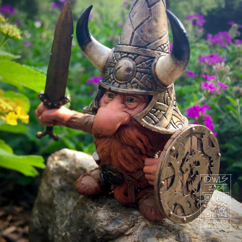 Gonk Gnome warrior with Sword, Tabletop RPG Miniature or figurine