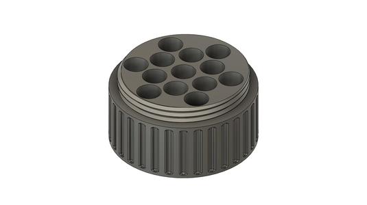 AA battery storage container with lid