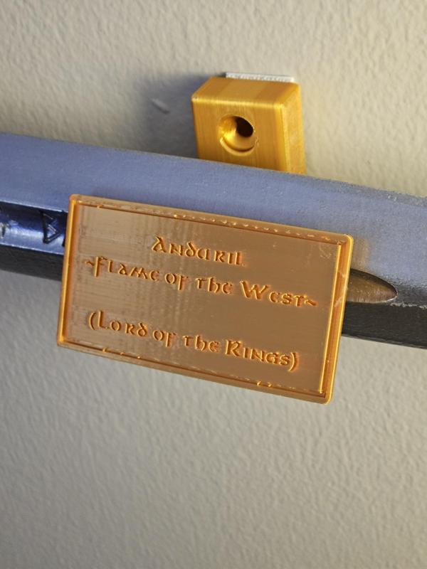 Horizontal Sword Mount -  Customizable